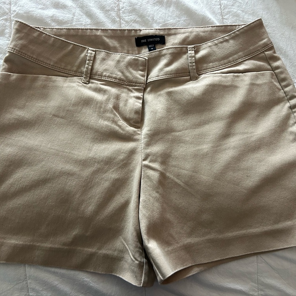 The Limited Cream/Tan Chino Bermuda Shorts